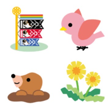 春の季節の絵文字